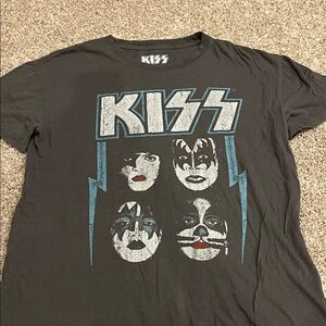 Kiss Band Tee - Black and Blue